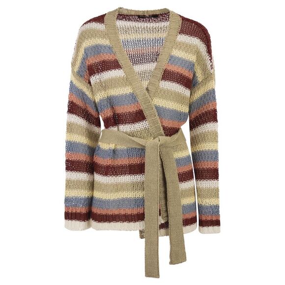 Weekend Maxmara Women Wkdbonito - Linen Yarn Cardigan With Belt